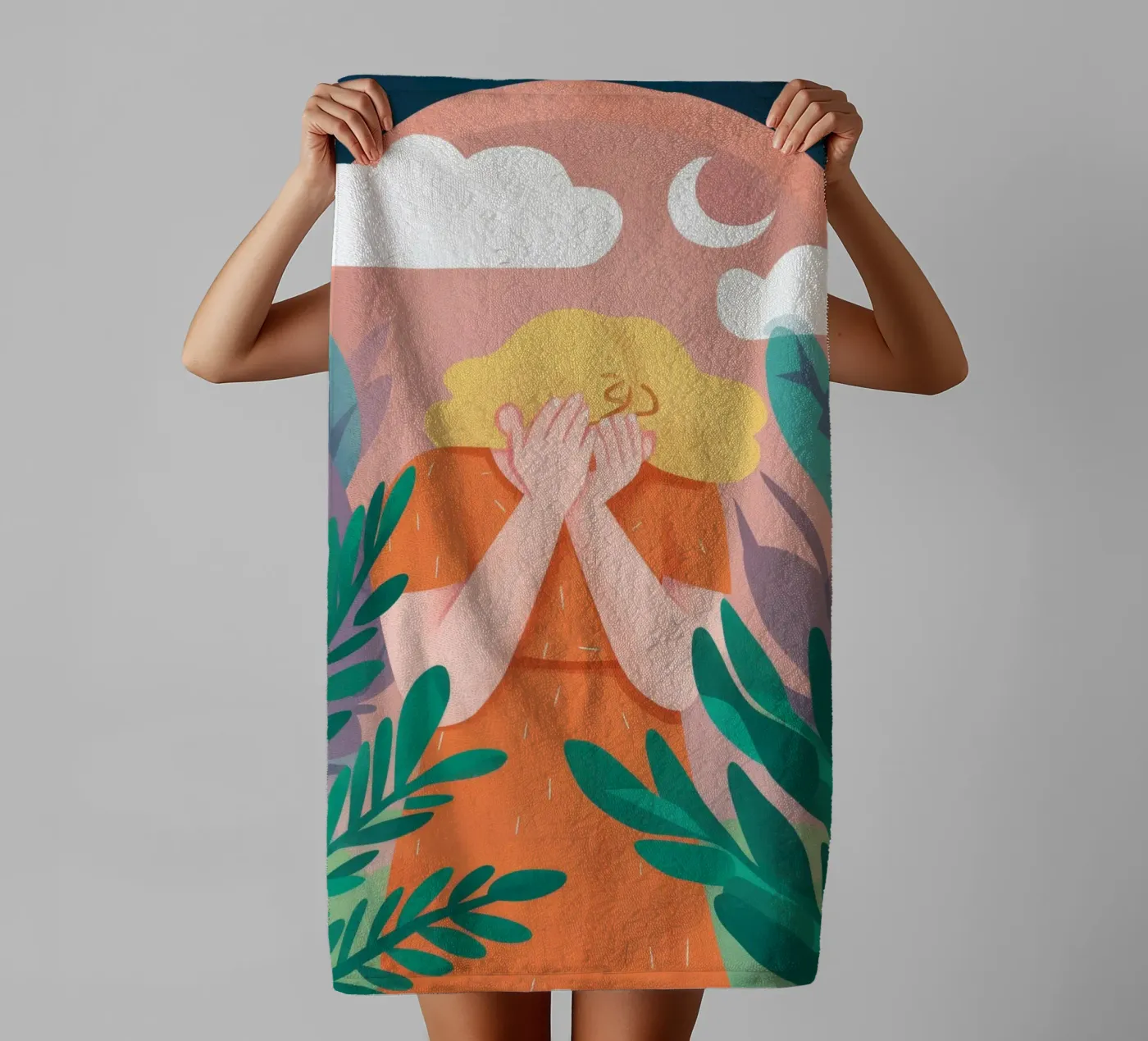 Arched Window Clouds towel by Peak Delusion