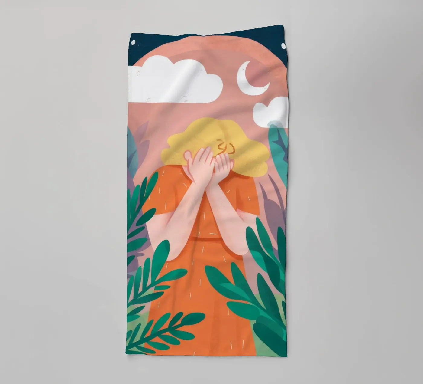 Arched Window Clouds towel by Peak Delusion