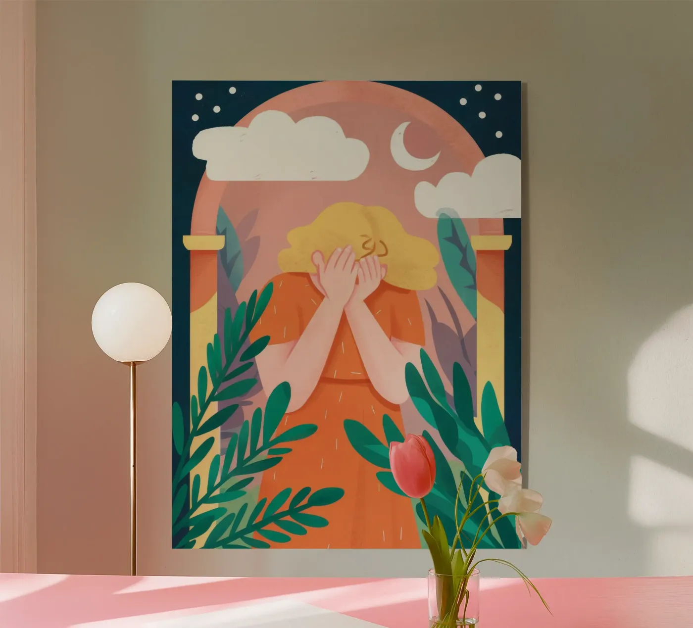 Arched Window Clouds acryl van Peak Delusion