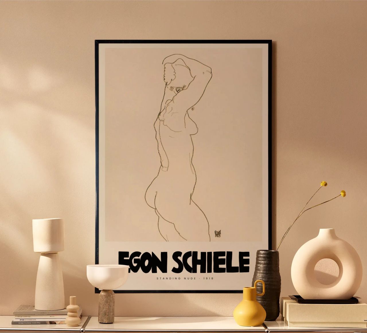 Schiele - Standing Nude II Poster von Vintage by JUNIQE