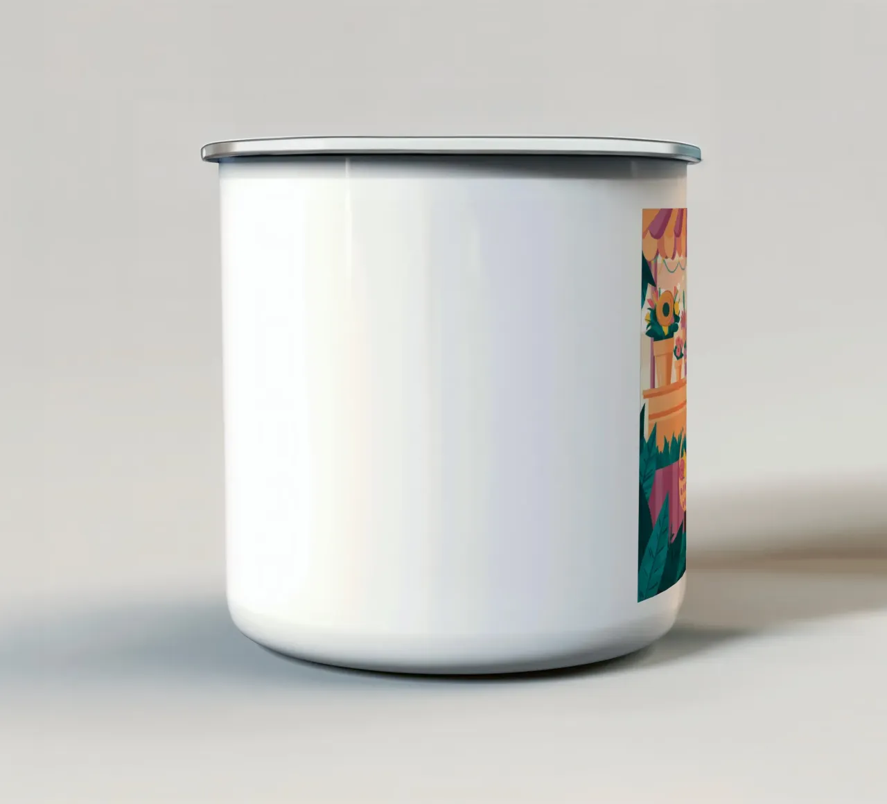 Giornata del mercato dei fiori tazza in smalto da Peak Delusion