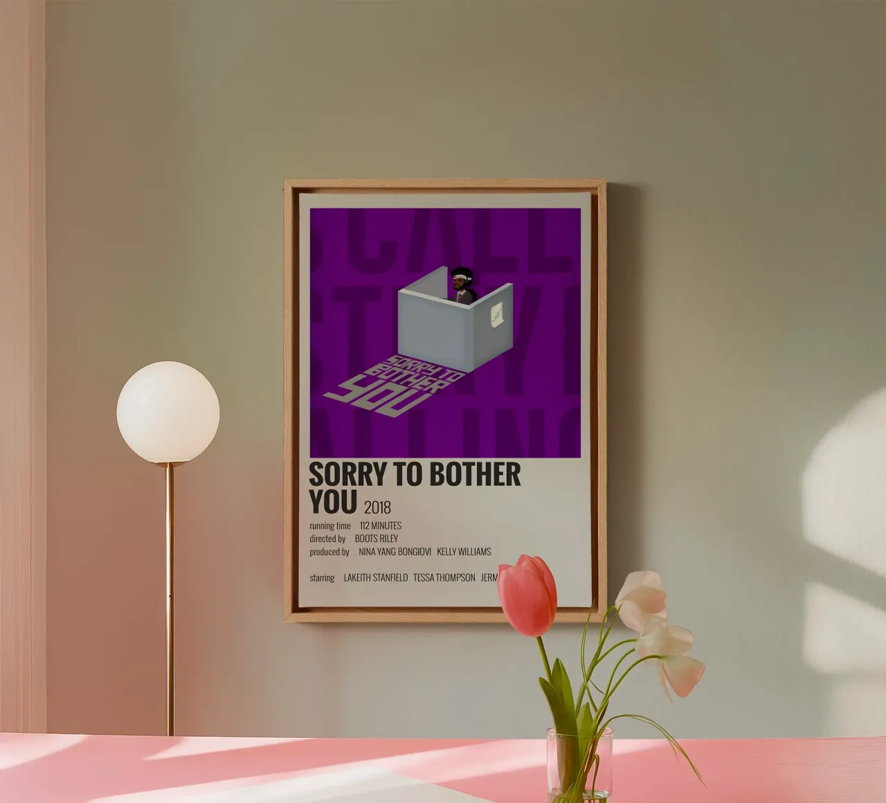SORRY TO BOTHER YOU 2018 tela con Cornice a cassetta da MVFminimalist