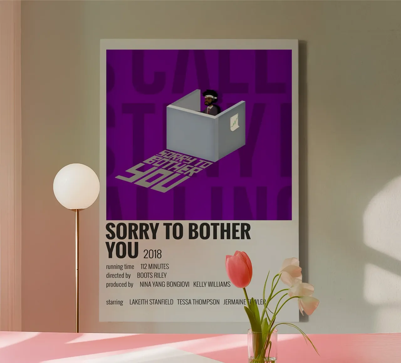 SORRY TO BOTHER YOU 2018 tela con Cornice a cassetta da MVFminimalist
