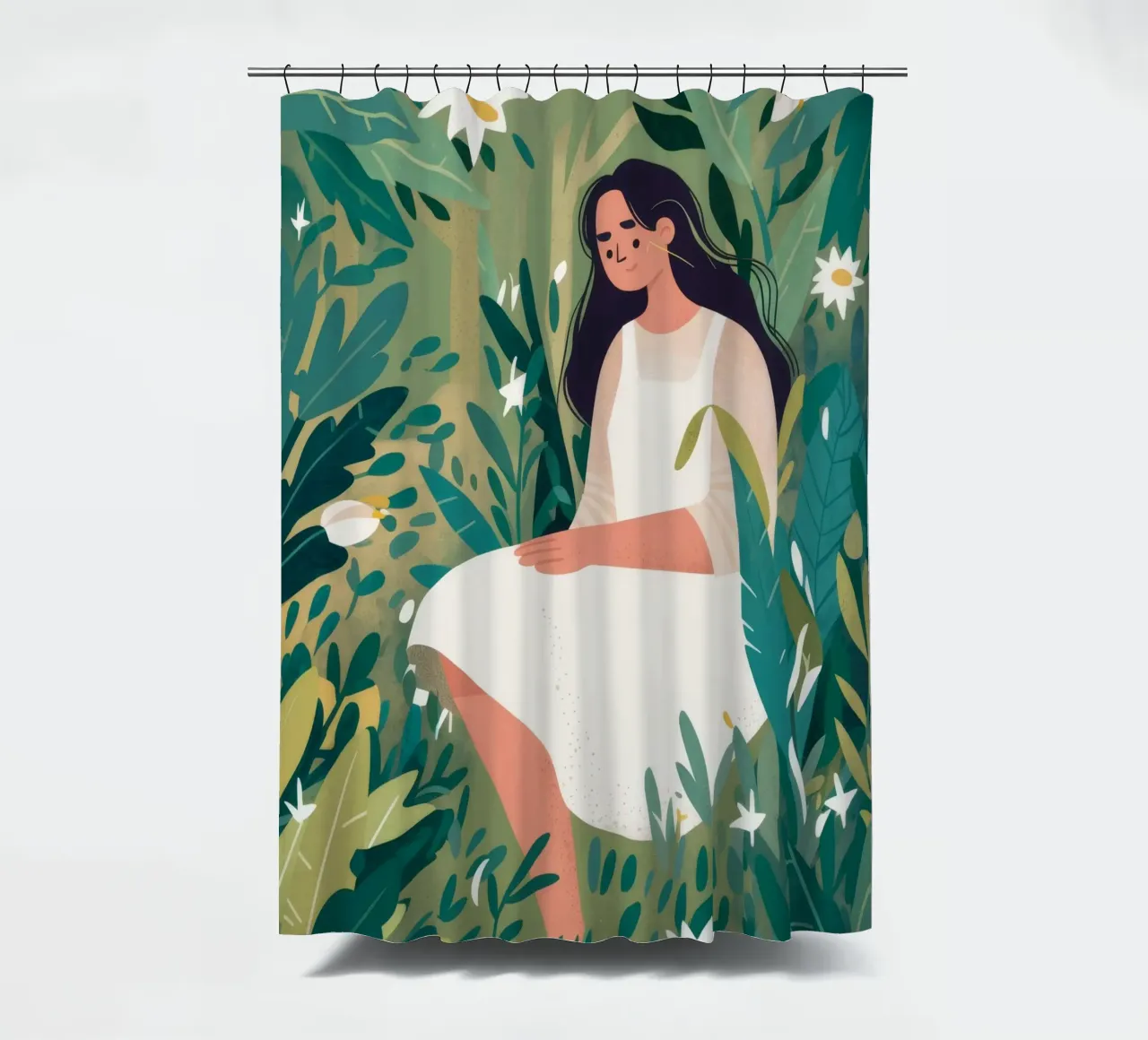 Daisy Field Daydream Duschvorhang von Peak Delusion