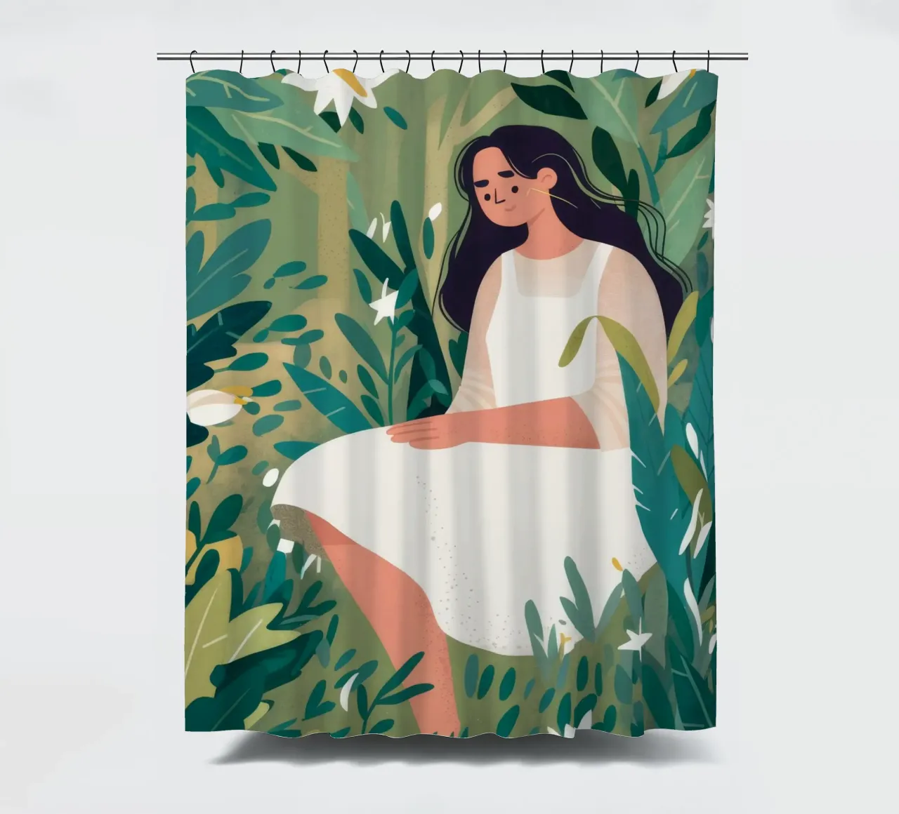 Daisy Field Daydream Duschvorhang von Peak Delusion