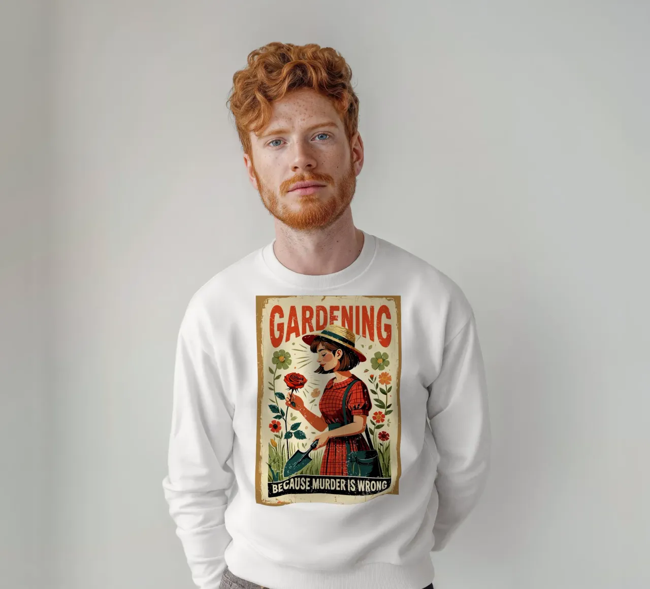 GARDENING BECAUSE MURDER IS WRONG felpa da edsonramosart