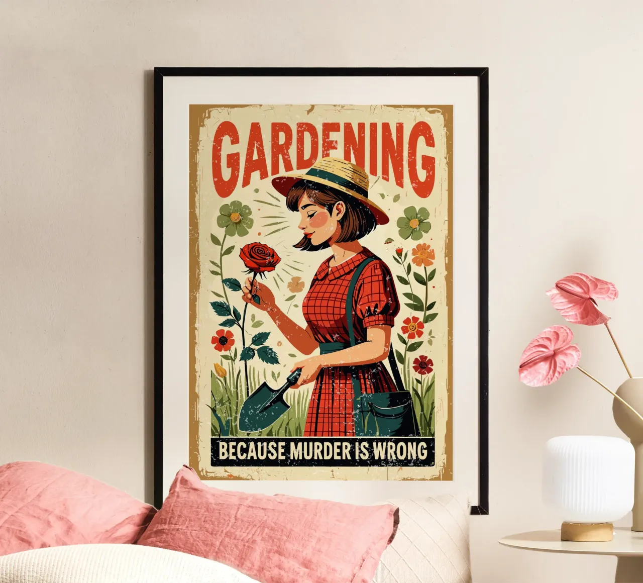 GARDENING BECAUSE MURDER IS WRONG poster da edsonramosart