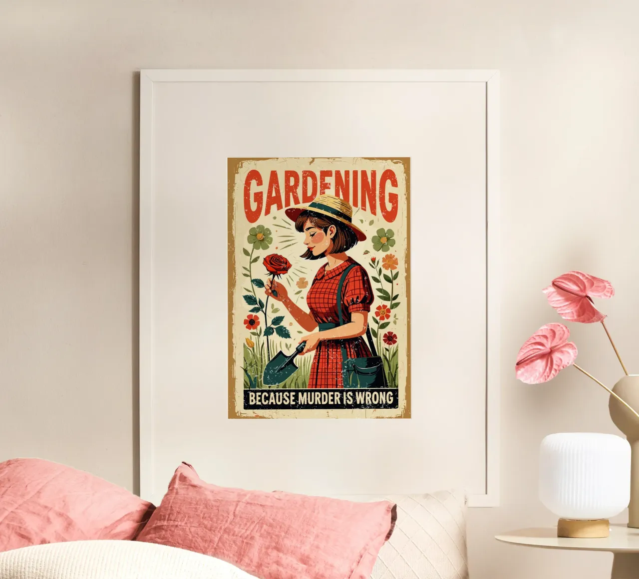 GARDENING BECAUSE MURDER IS WRONG poster da edsonramosart