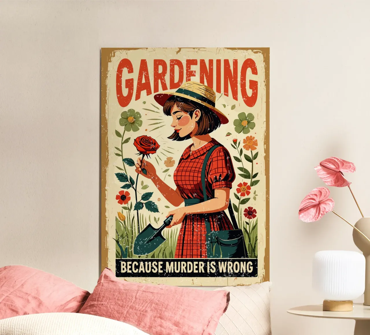 GARDENING BECAUSE MURDER IS WRONG poster da edsonramosart