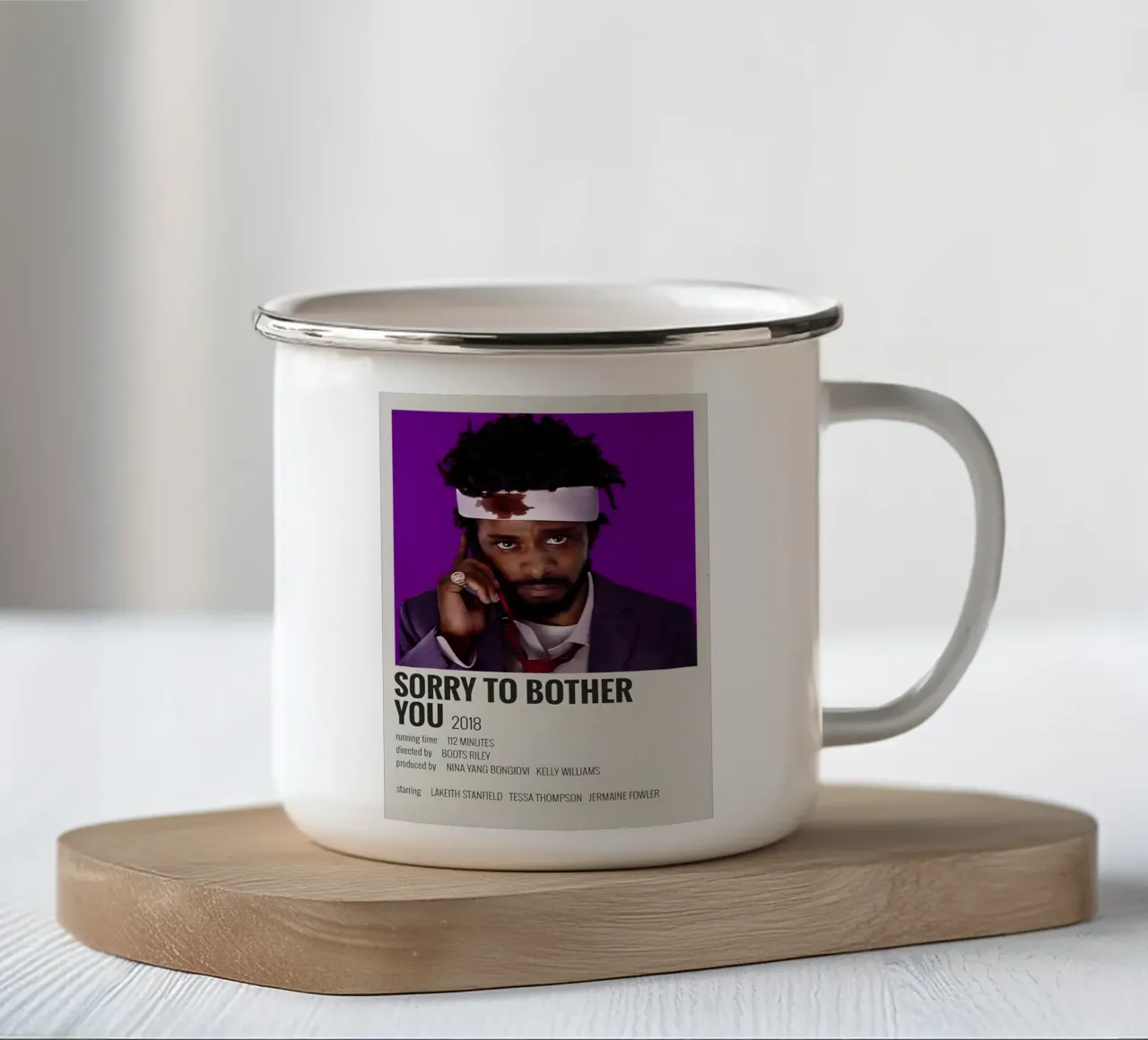 SORRY TO BOTHER YOU 2018 tazza in smalto da MVFminimalist