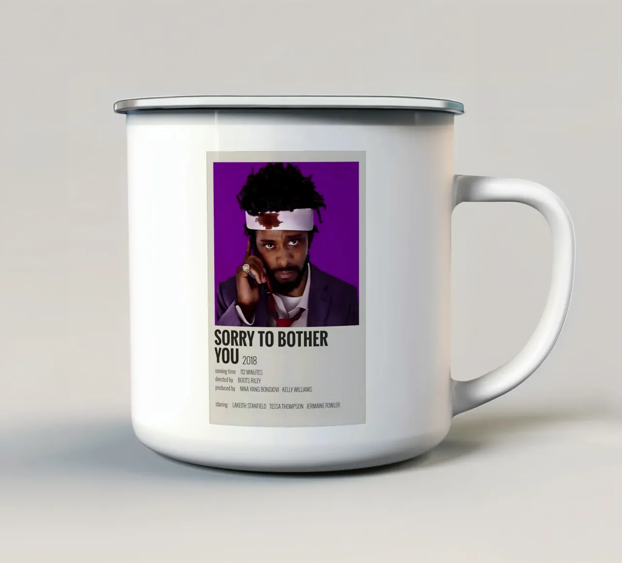 SORRY TO BOTHER YOU 2018 tazza in smalto da MVFminimalist