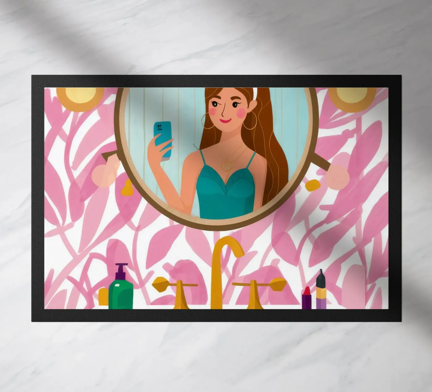 Spiegelreflectieroutine deurmat van Peak Delusion