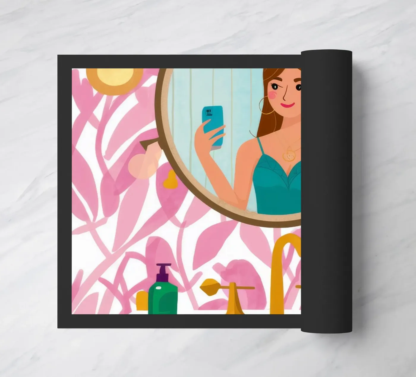 Spiegelreflectieroutine deurmat van Peak Delusion