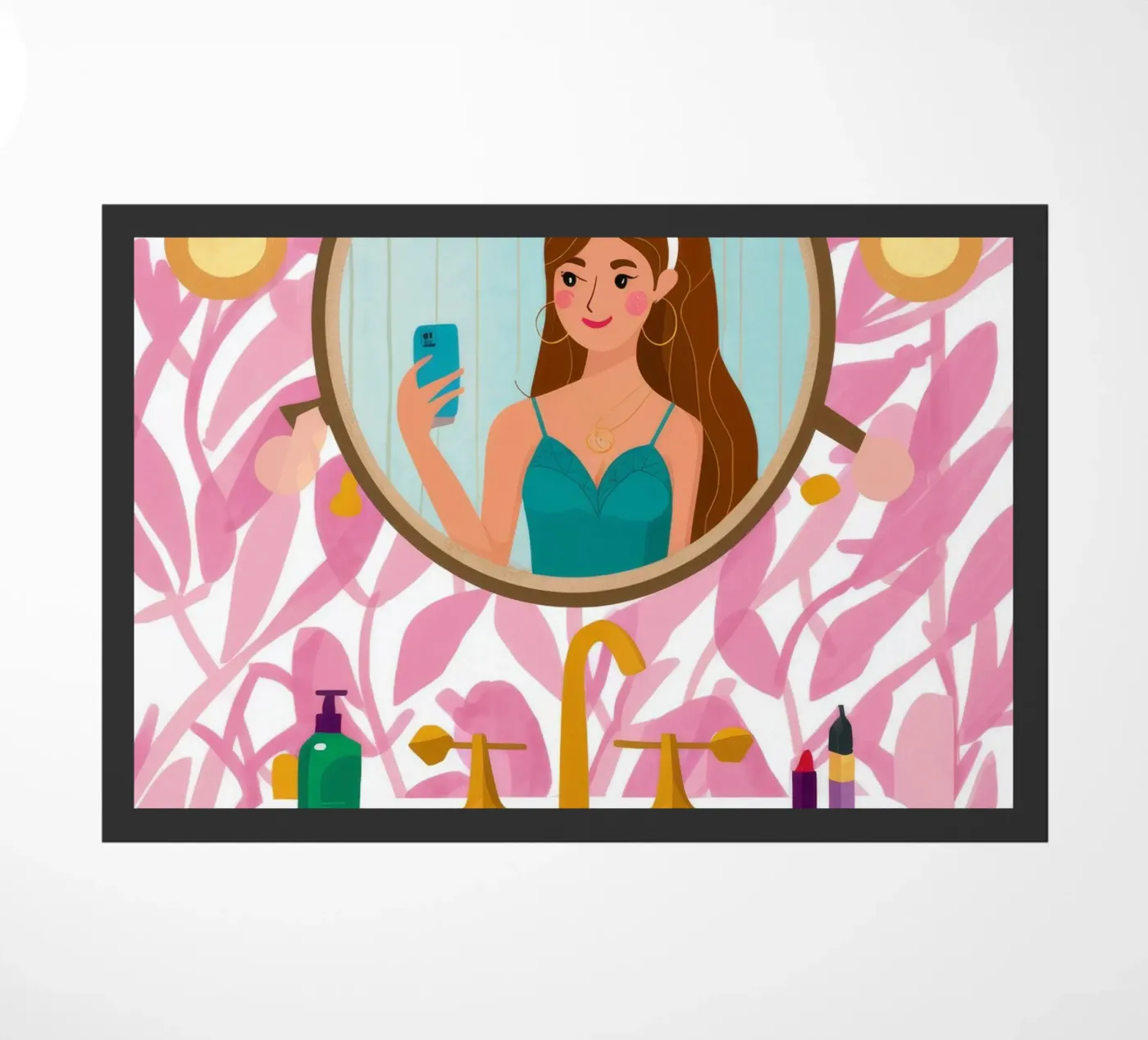 Spiegelreflectieroutine deurmat van Peak Delusion