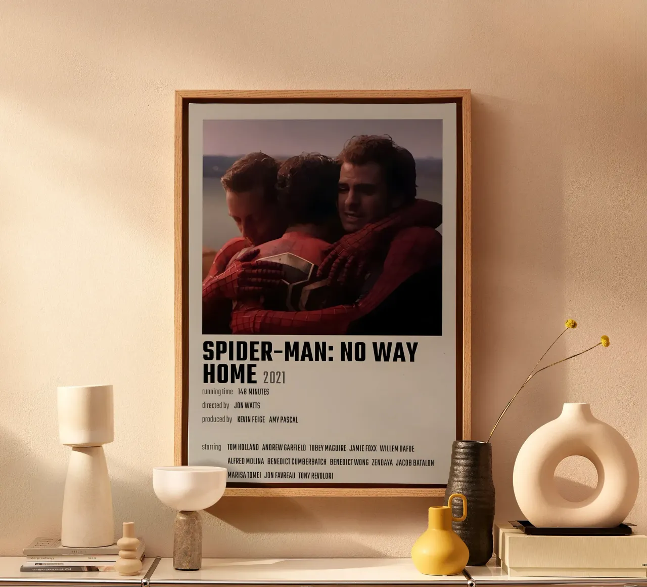 SPIDER-MAN NO WAY HOME 2021 tela con Cornice a cassetta da MVFminimalist