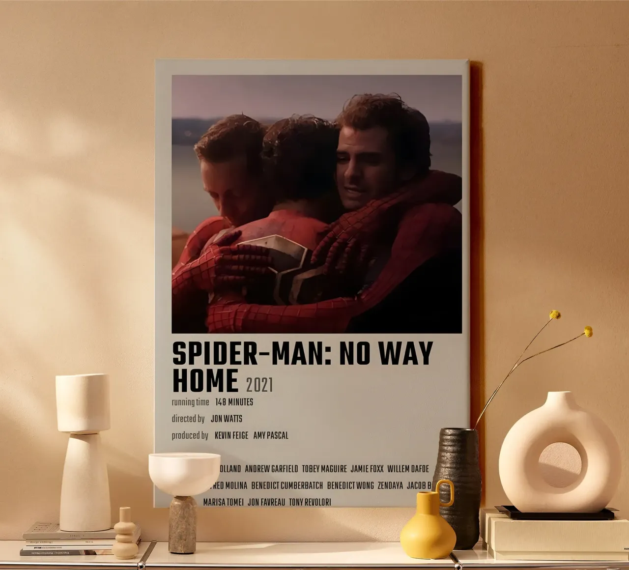 SPIDER-MAN NO WAY HOME 2021 tela con Cornice a cassetta da MVFminimalist