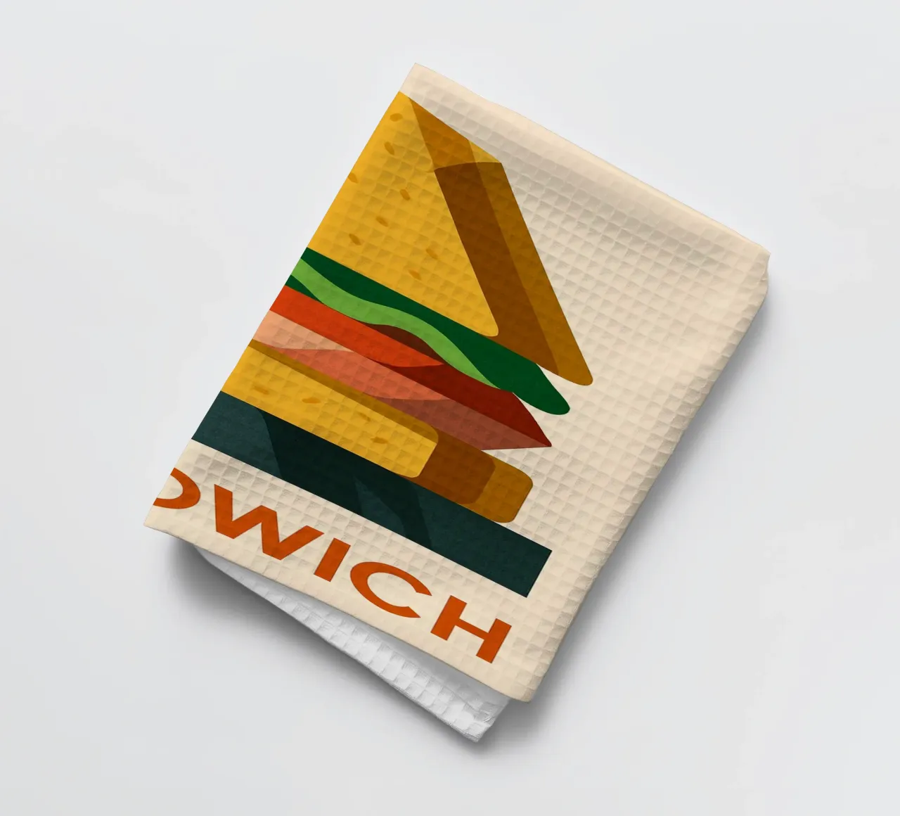 Sandwich - The gourmet poster that says it all tea towel by Boissons - Affiches & posters - Retro