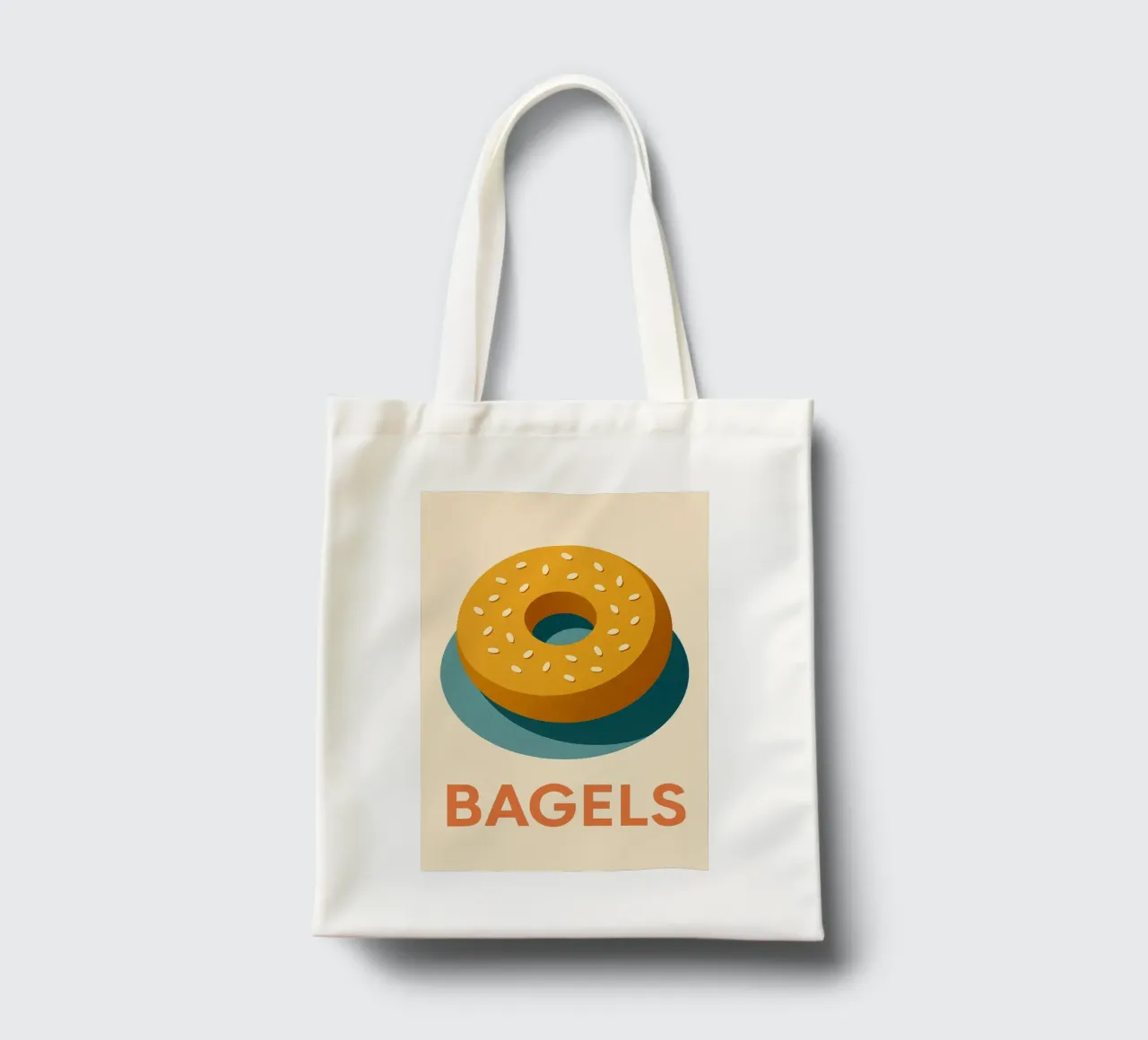 Bagels - El círculo perfecto para un desayuno con estilo tote bag de Boissons - Affiches & posters - Retro