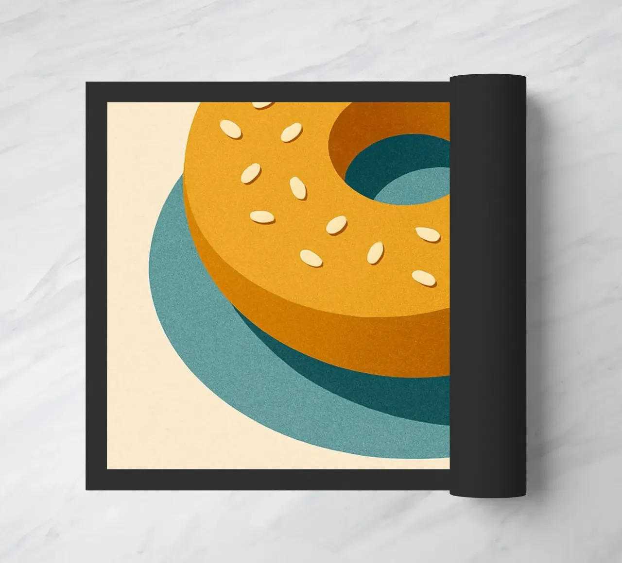 Bagels - El círculo perfecto para un desayuno con estilo felpudo de Boissons - Affiches & posters - Retro