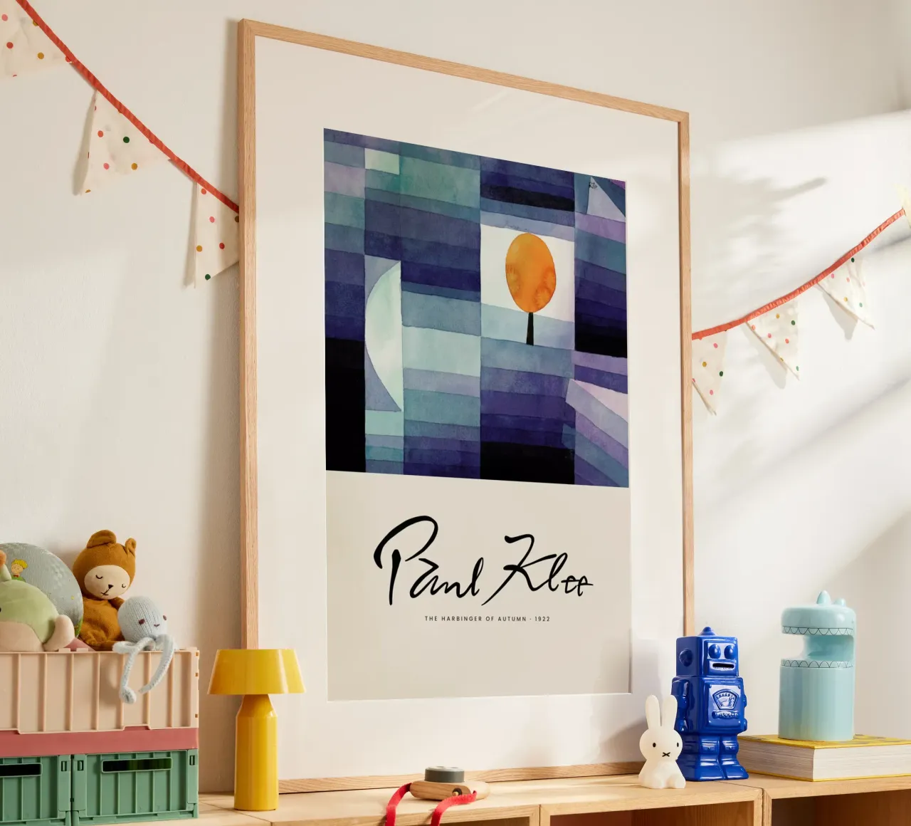 Klee - The Harbinger Of Autumn II poster con telaio in alluminio da Vintage by JUNIQE