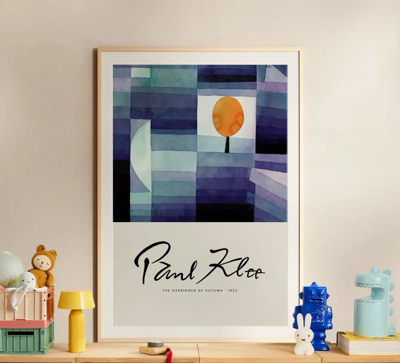 Klee - The Harbinger Of Autumn II poster con telaio in alluminio da Vintage by JUNIQE