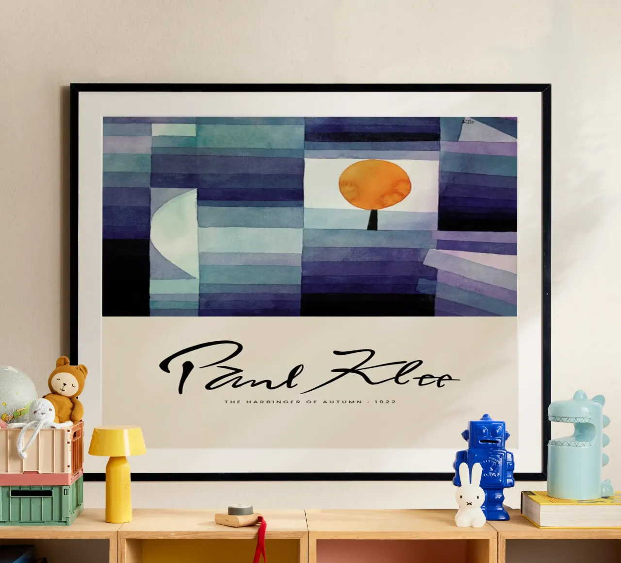 Klee - The Harbinger Of Autumn II poster con telaio in alluminio da Vintage by JUNIQE