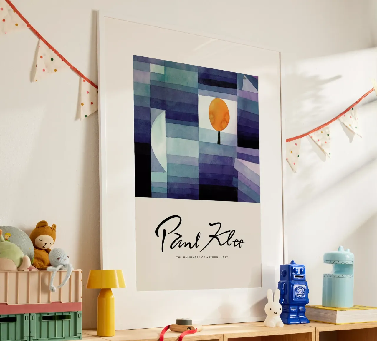 Klee - The Harbinger Of Autumn II poster con telaio in alluminio da Vintage by JUNIQE