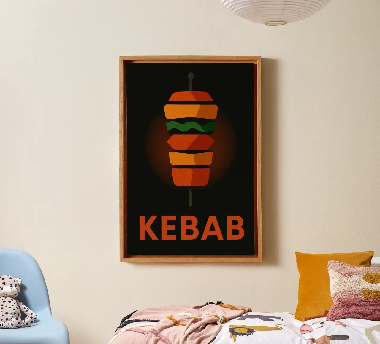 Kebab - The art of taste in graphic form canvas by Boissons - Affiches & posters - Retro