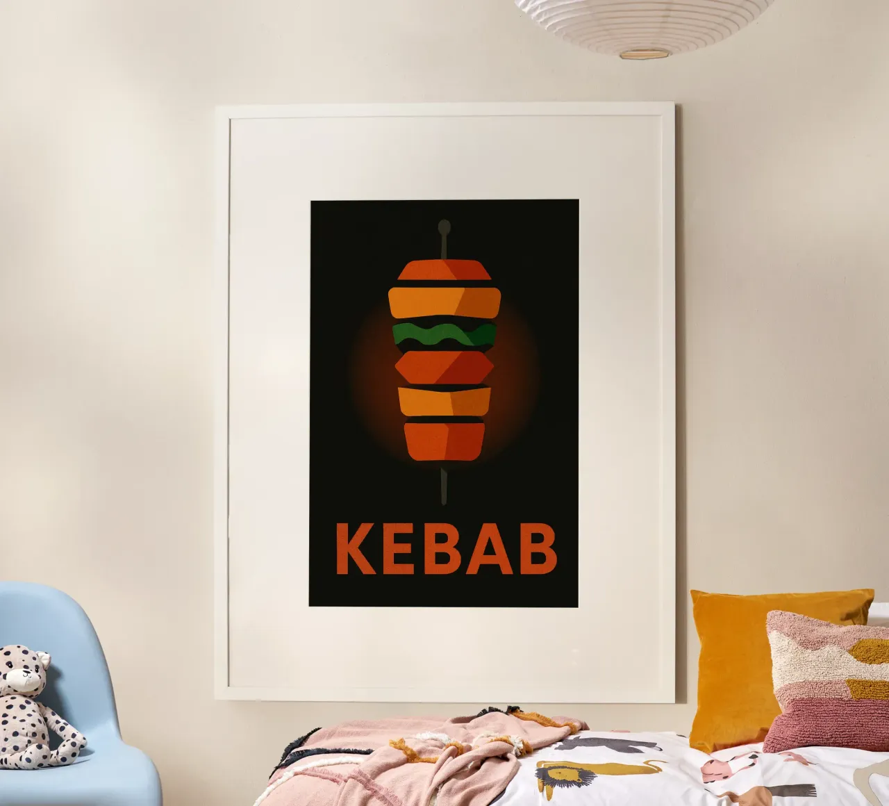 Kebab - L'arte del gusto in forma grafica carta hahnemühle da Boissons - Affiches & posters - Retro