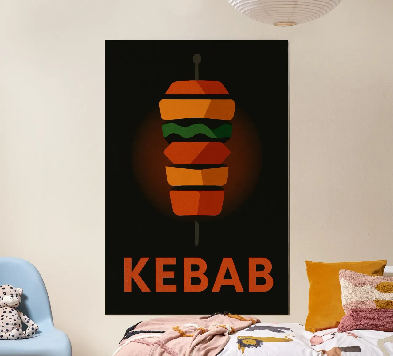 Kebab - L'arte del gusto in forma grafica carta hahnemühle da Boissons - Affiches & posters - Retro