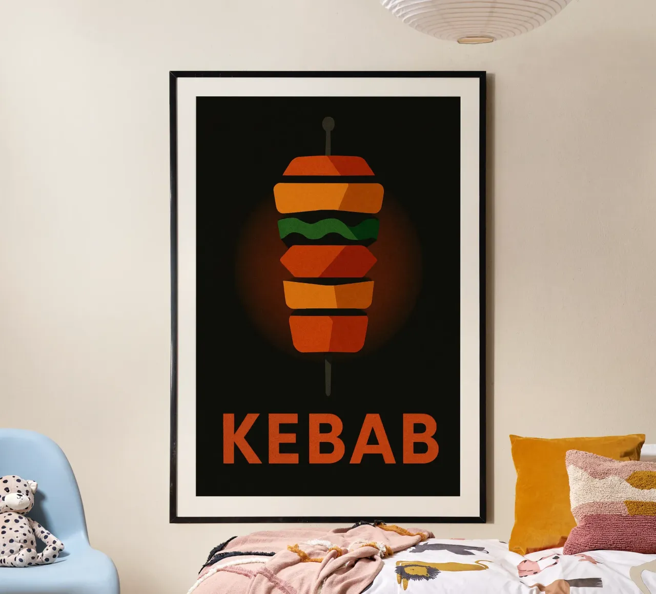 Kebab - L'arte del gusto in forma grafica carta hahnemühle da Boissons - Affiches & posters - Retro