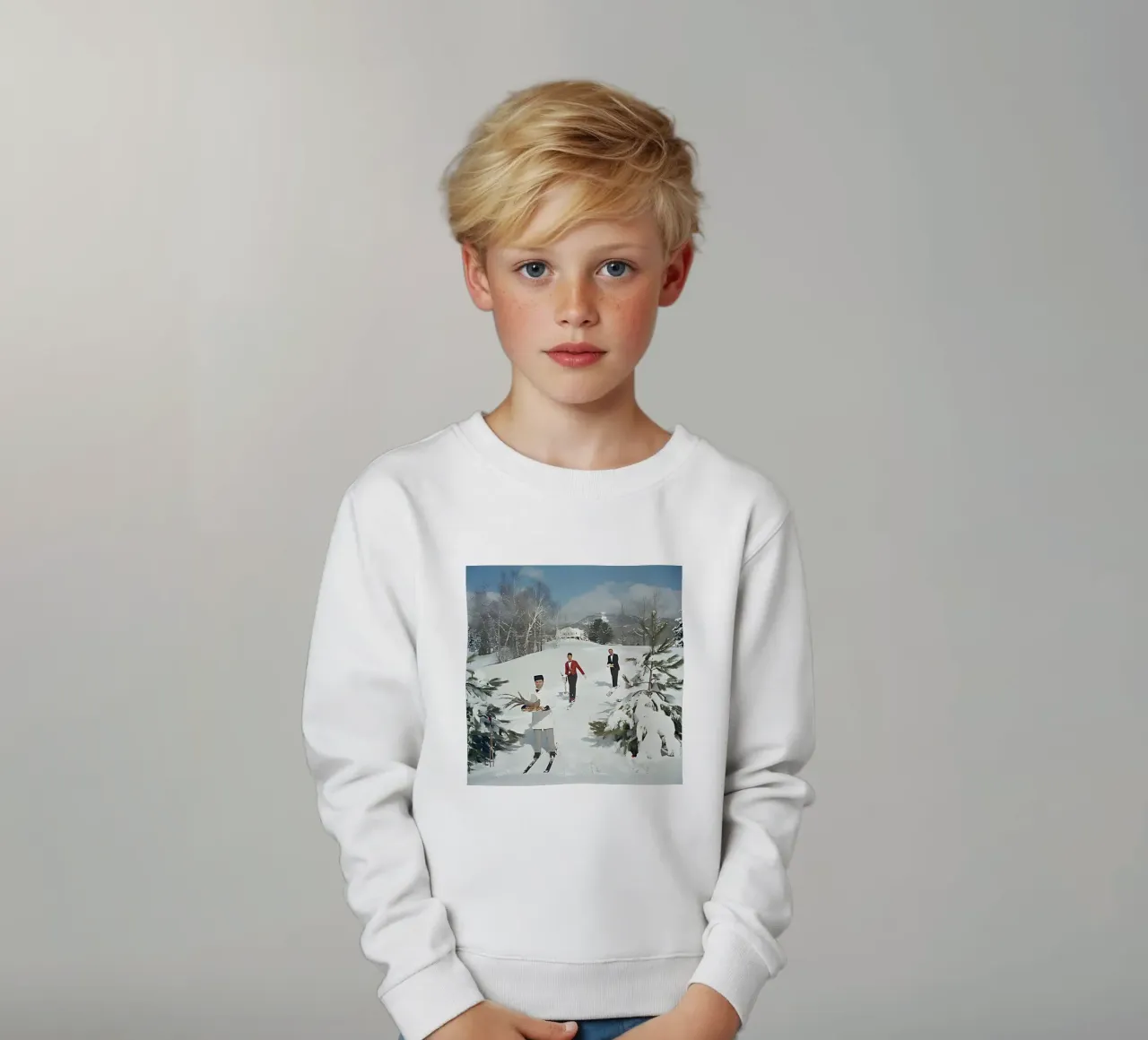 Slim Aarons - Camerieri sciatori felpa bambino da kaitlinparkershop