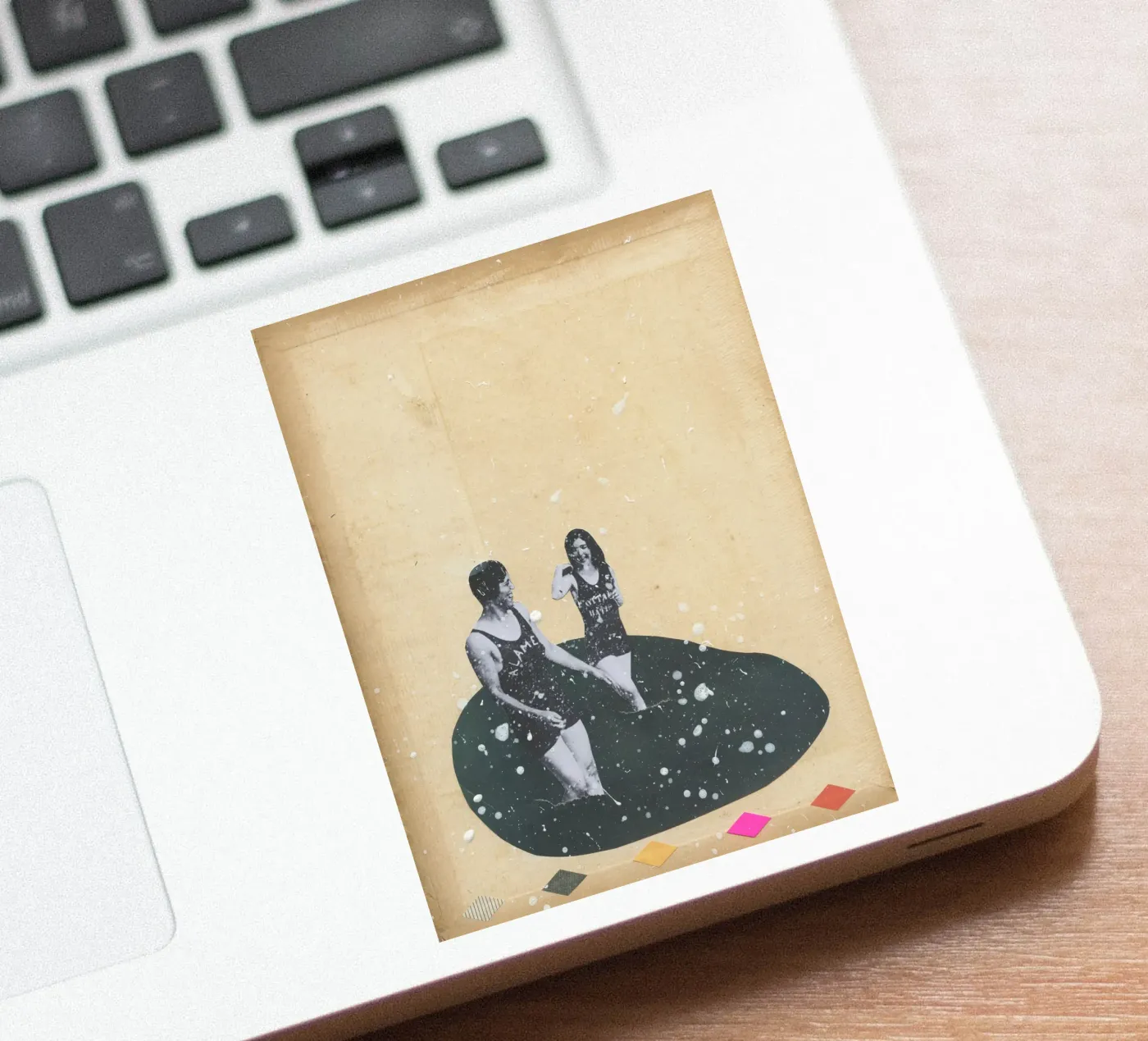 Splash sticker van Cassia Beck Collage