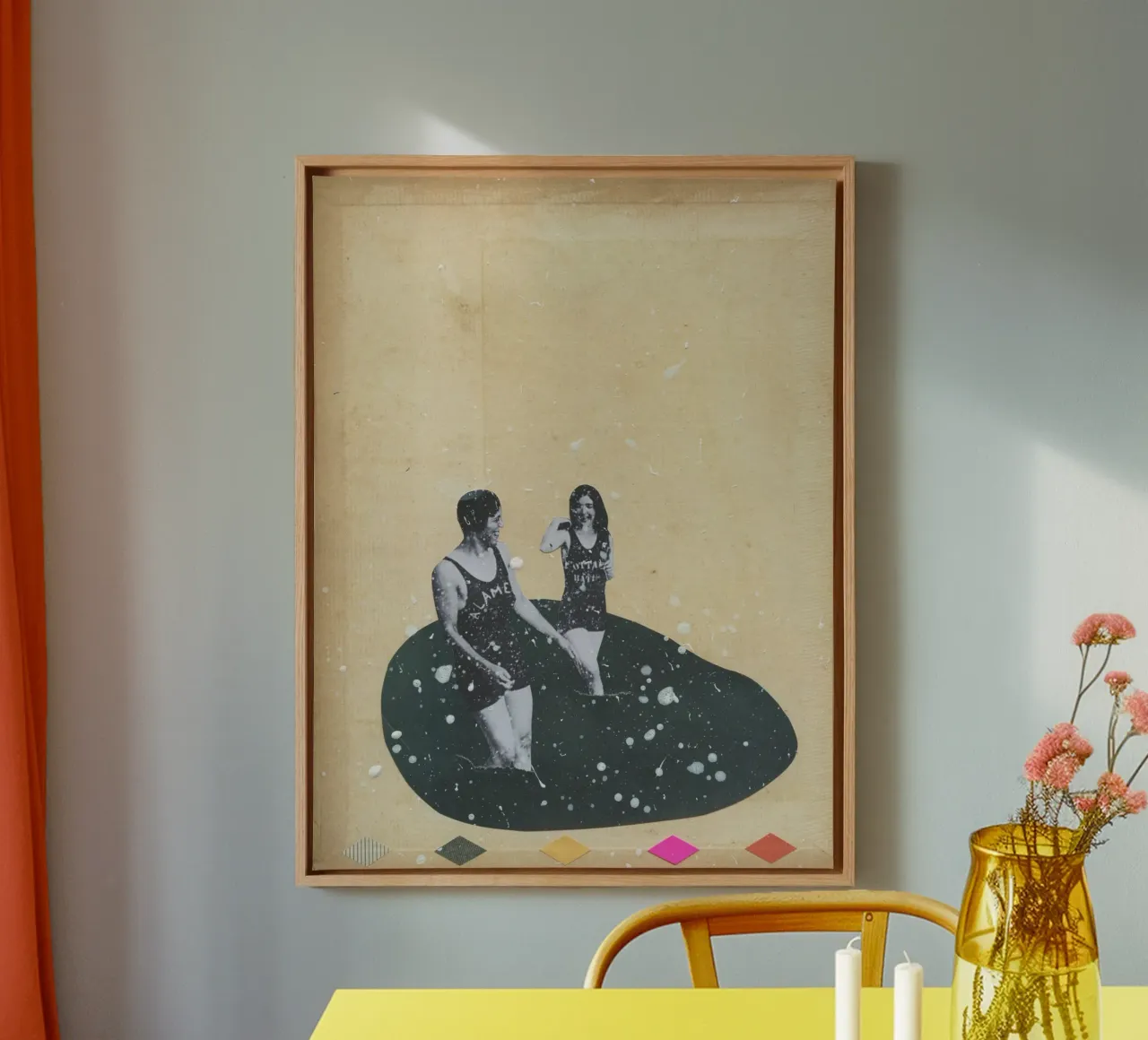 Splash canvas met Baklijst van Cassia Beck Collage