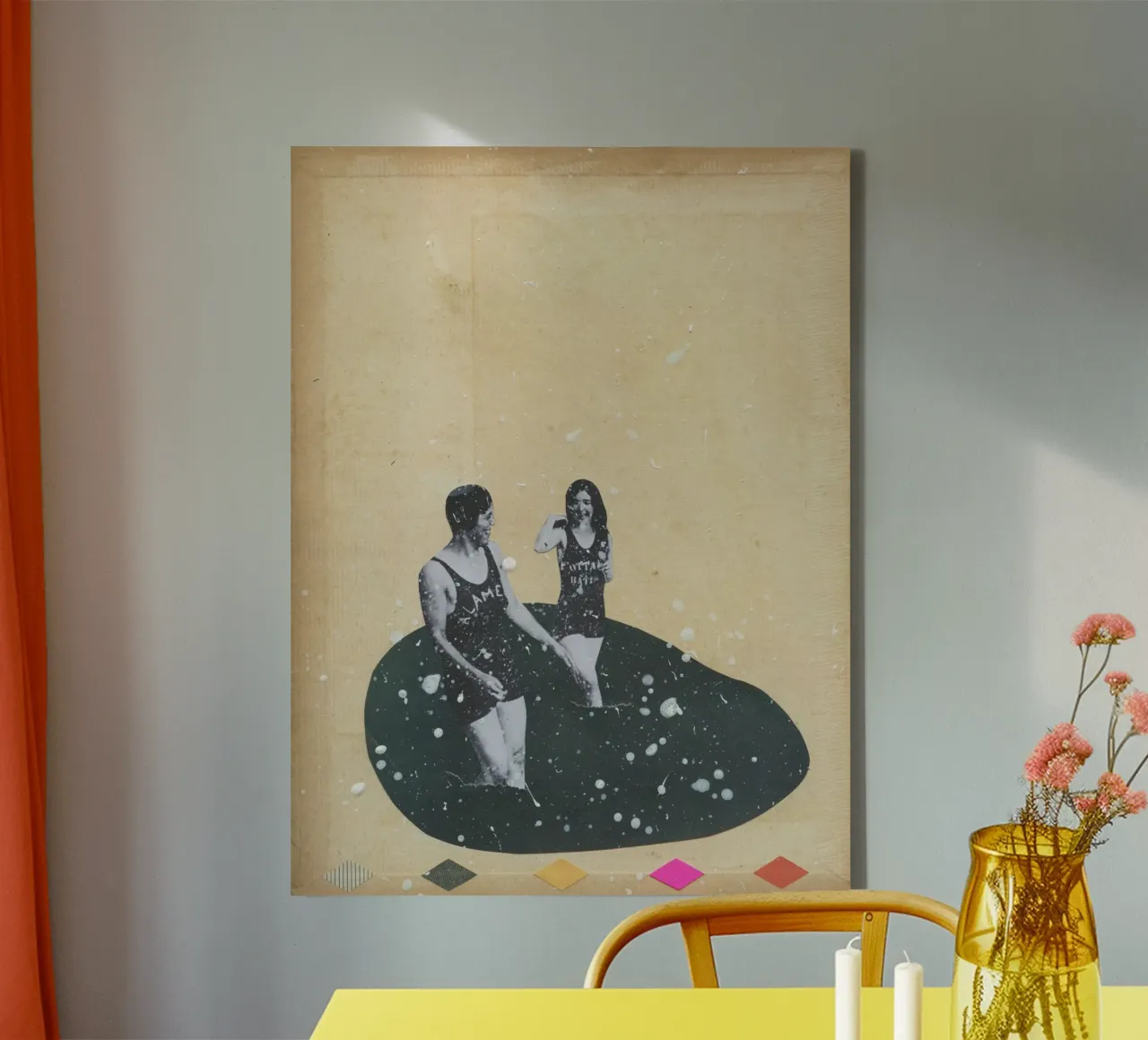 Splash canvas met Baklijst van Cassia Beck Collage