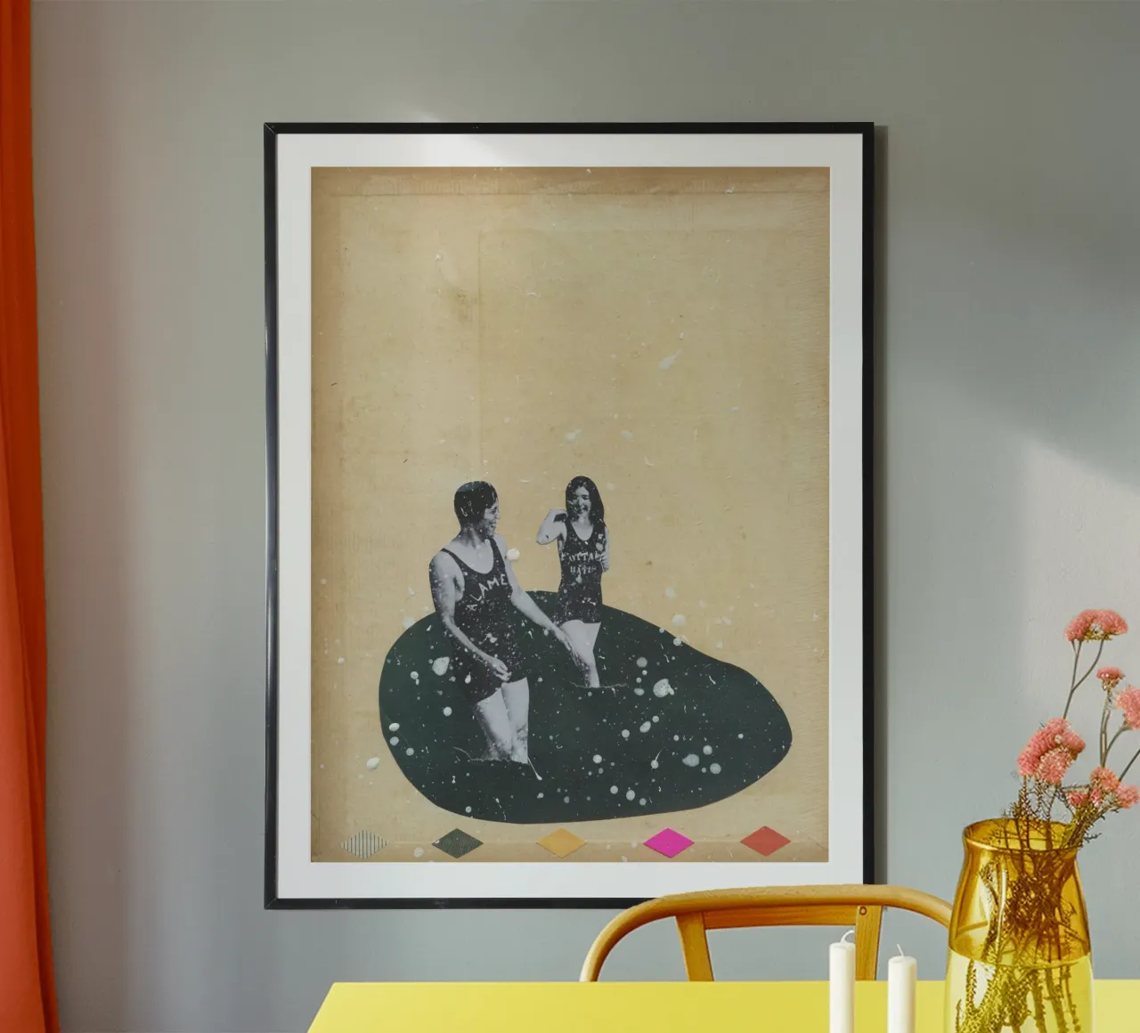 Schizzo poster con telaio in alluminio da Cassia Beck Collage