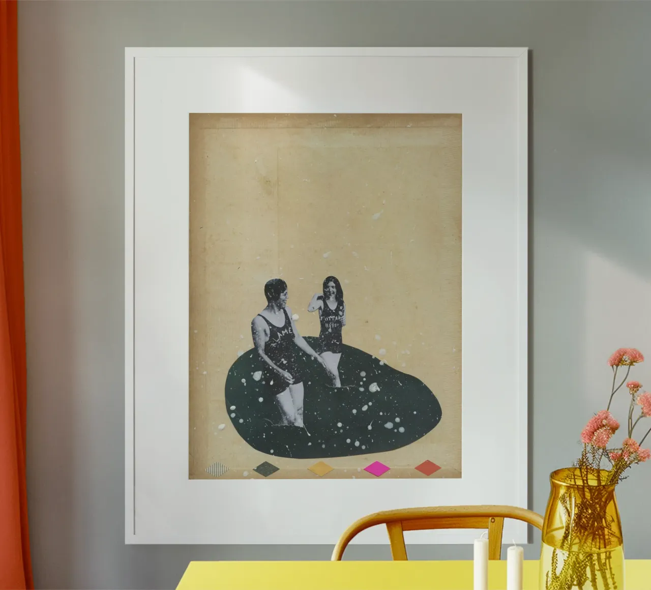 Schizzo poster con telaio in alluminio da Cassia Beck Collage