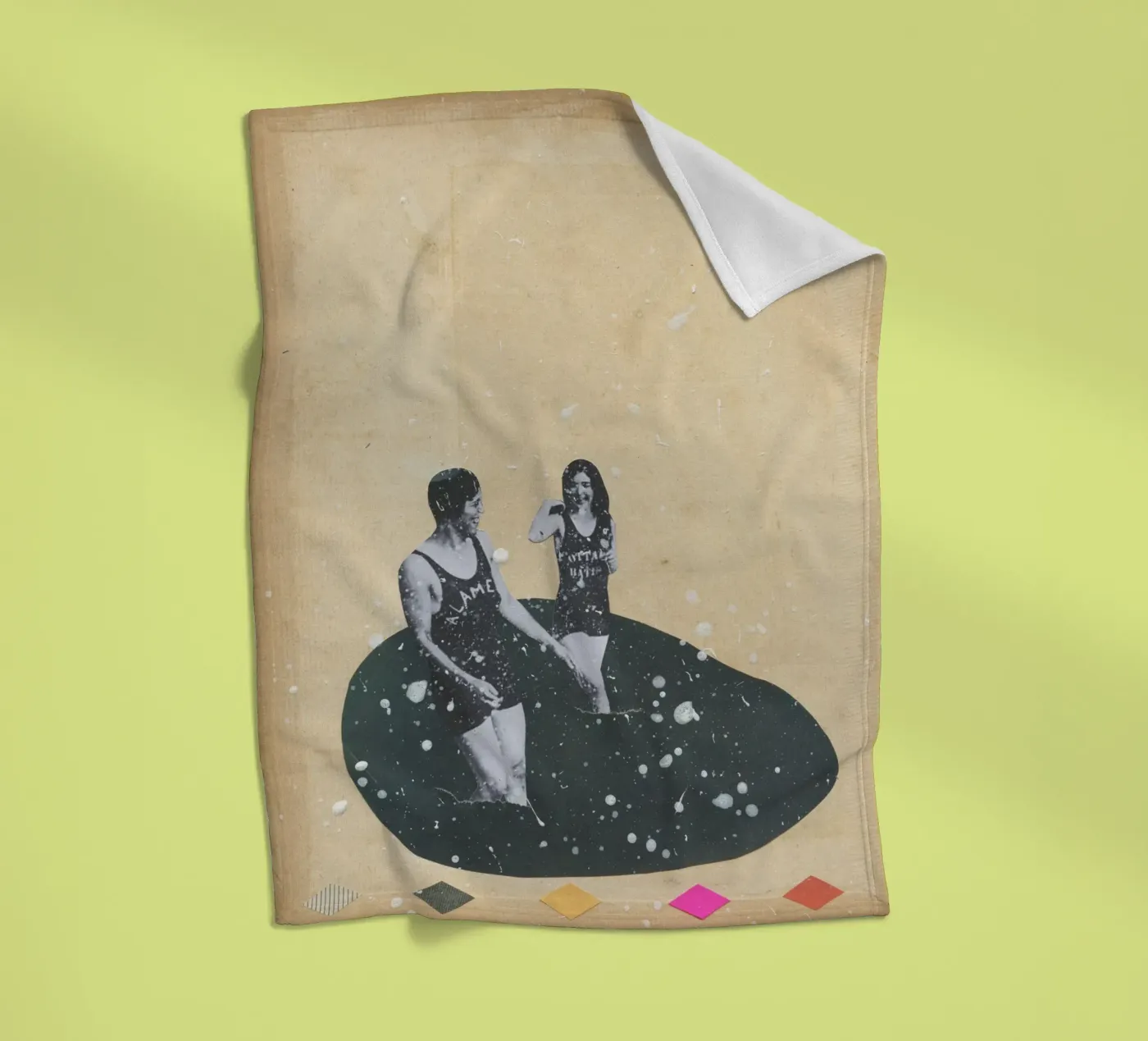 Splash fleecedeken van Cassia Beck Collage