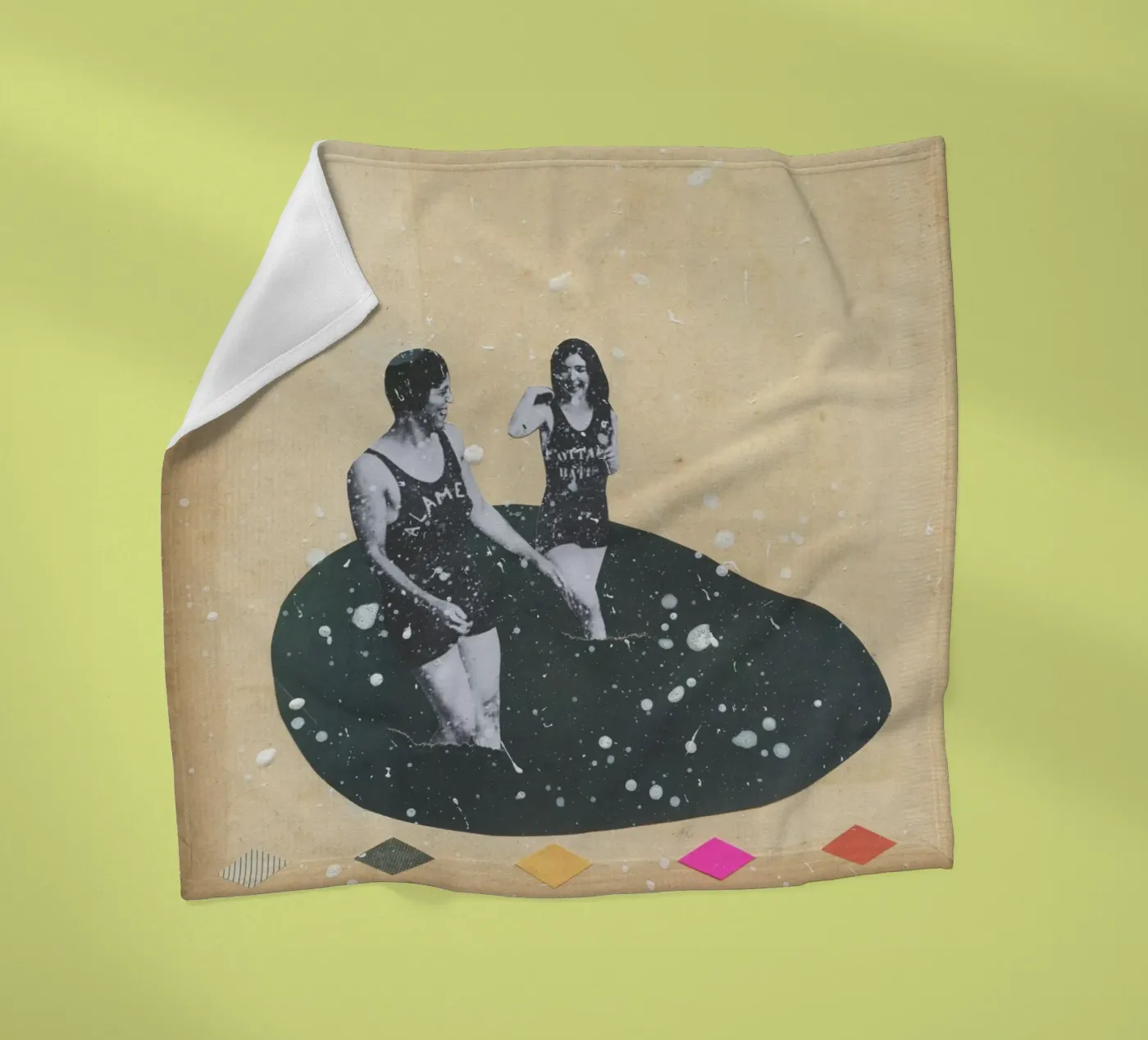 Splash fleecedeken van Cassia Beck Collage