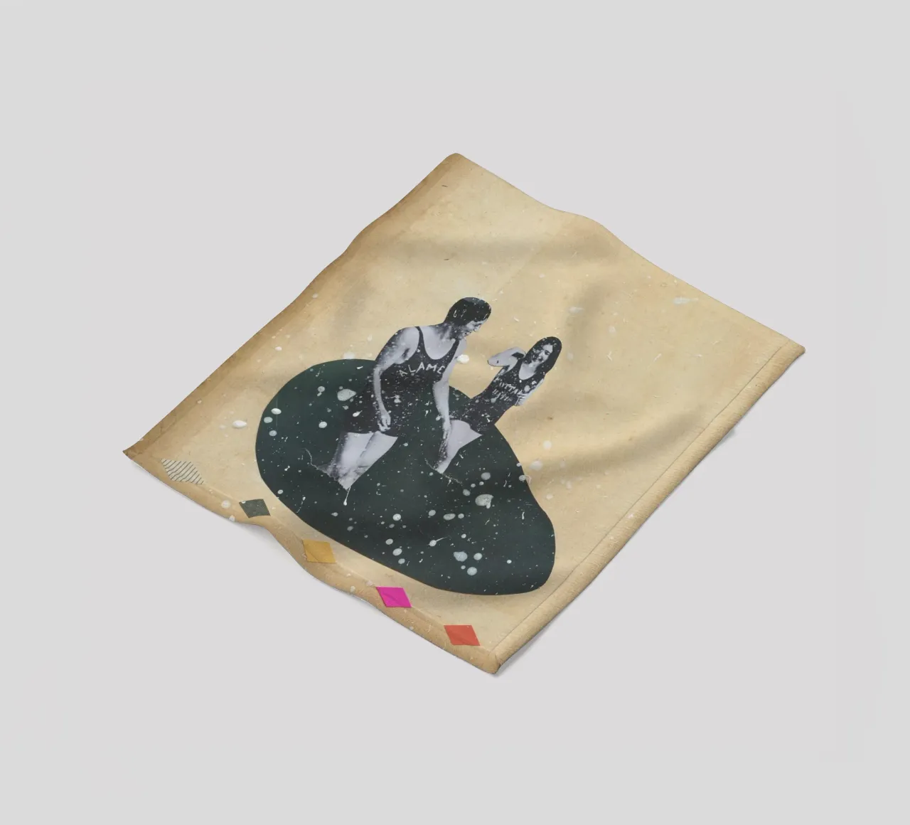 Splash fleecedeken van Cassia Beck Collage