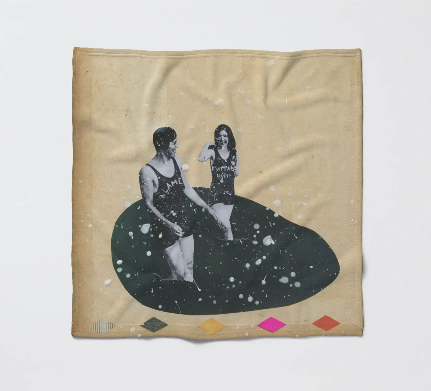 Splash fleecedeken van Cassia Beck Collage