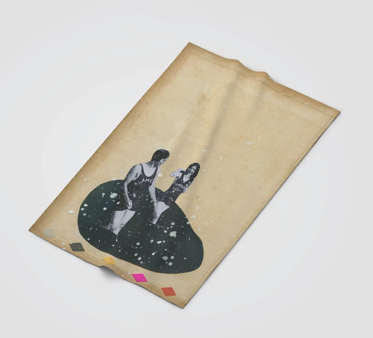 Splash fleecedeken van Cassia Beck Collage