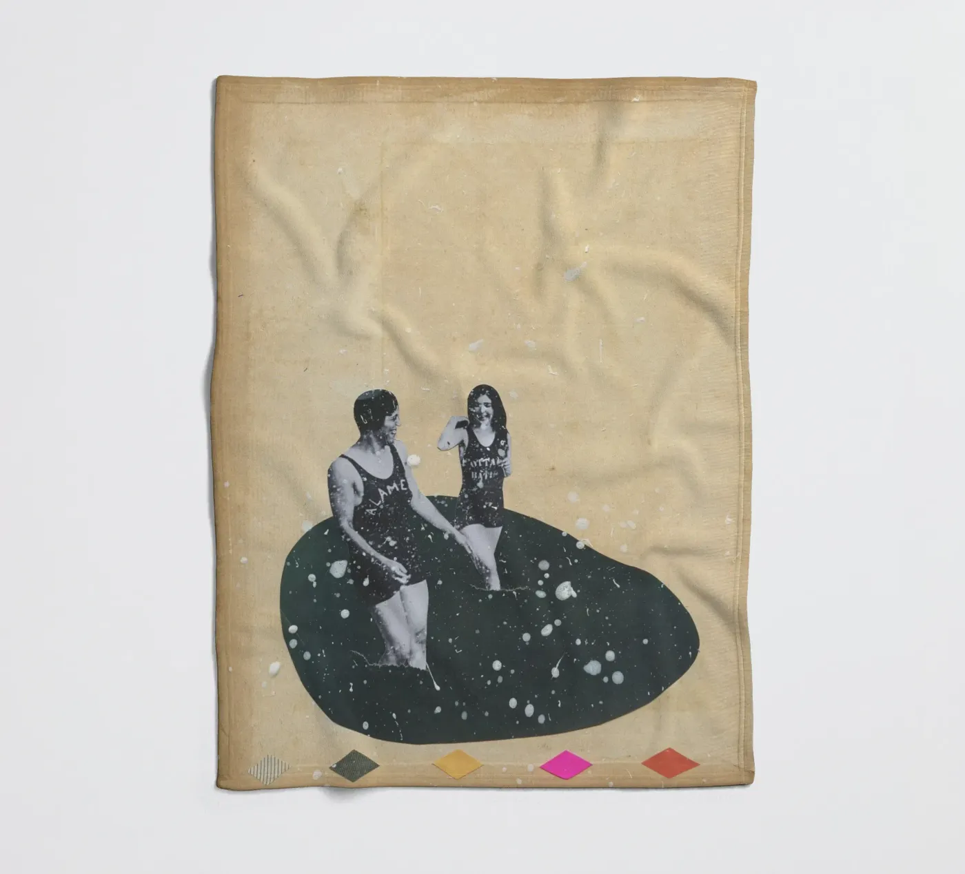 Splash fleecedeken van Cassia Beck Collage