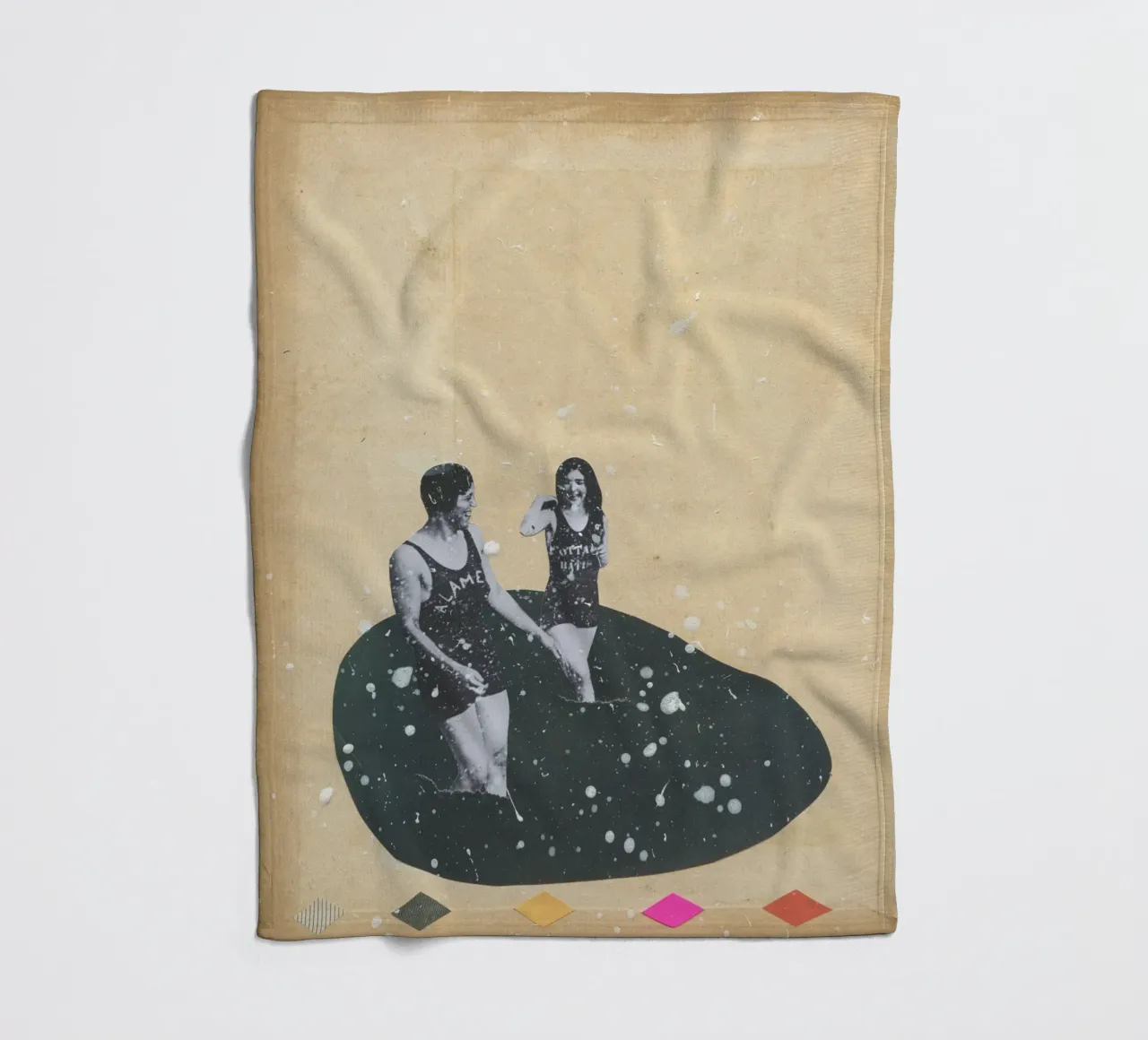 Splash fleecedeken van Cassia Beck Collage