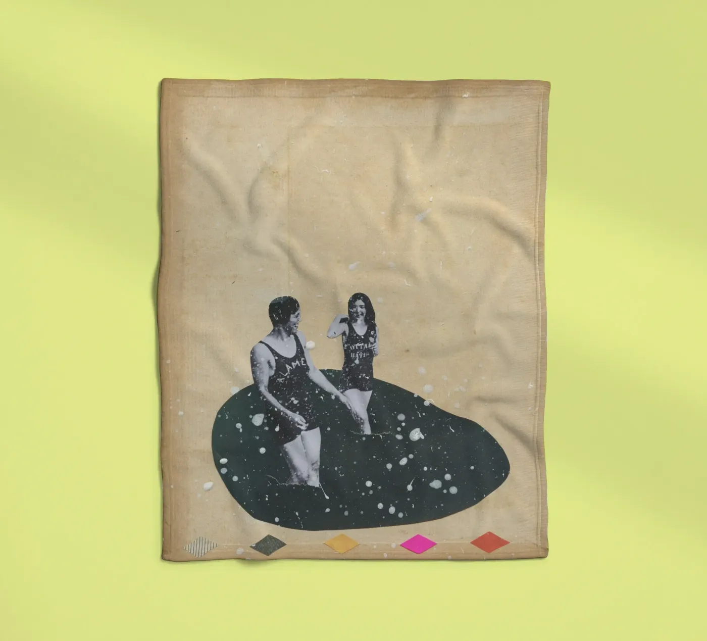 Splash fleecedeken van Cassia Beck Collage