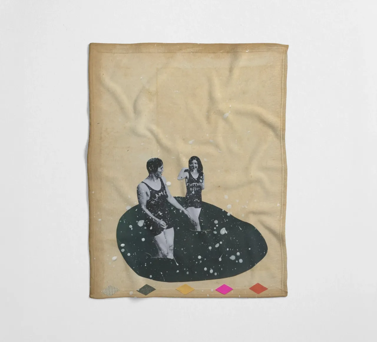 Splash fleecedeken van Cassia Beck Collage