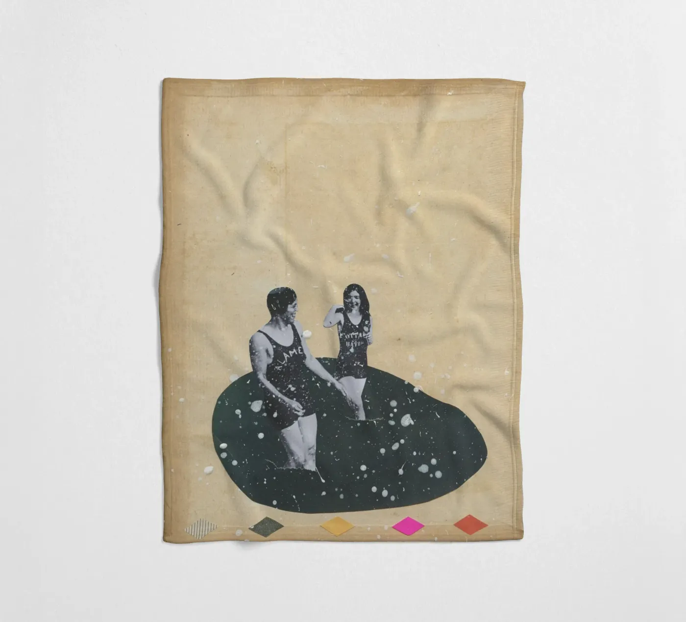 Splash fleecedeken van Cassia Beck Collage