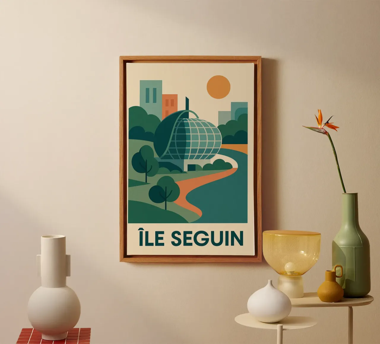 Île Seguin - La Seine Musicale in primo piano tela con Cornice a cassetta da JETLAG | affiches voyage