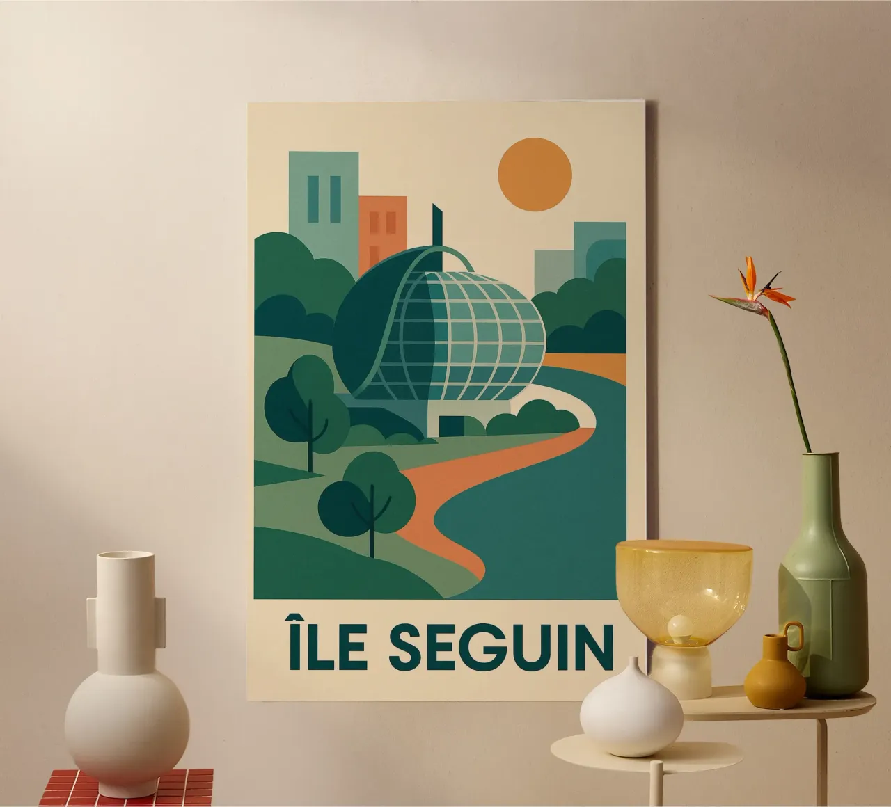 Île Seguin - La Seine Musicale in primo piano tela con Cornice a cassetta da JETLAG | affiches voyage