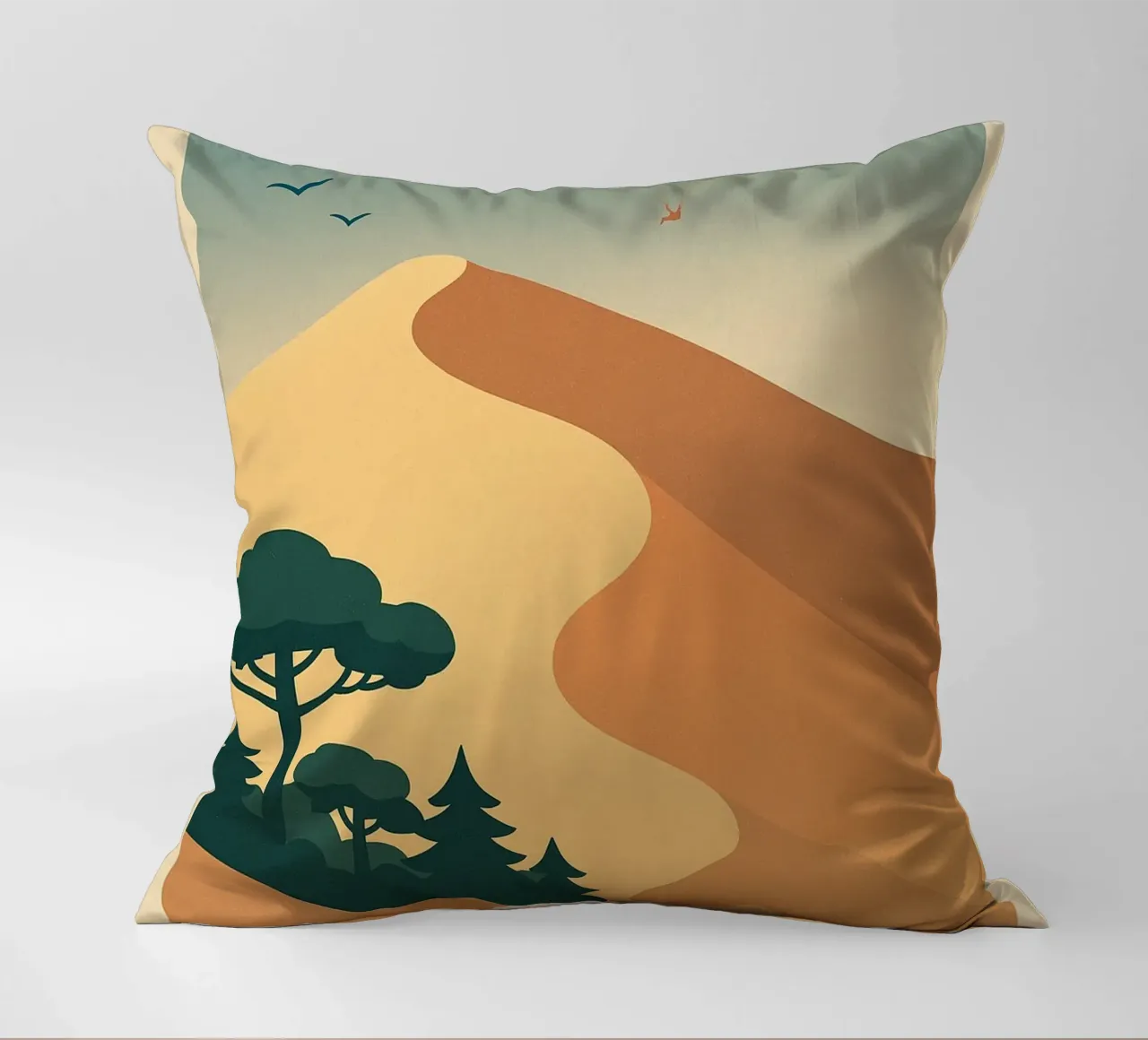 Dune du Pilat - Immensità dorata in stile vintage cuscino da JETLAG | affiches voyage